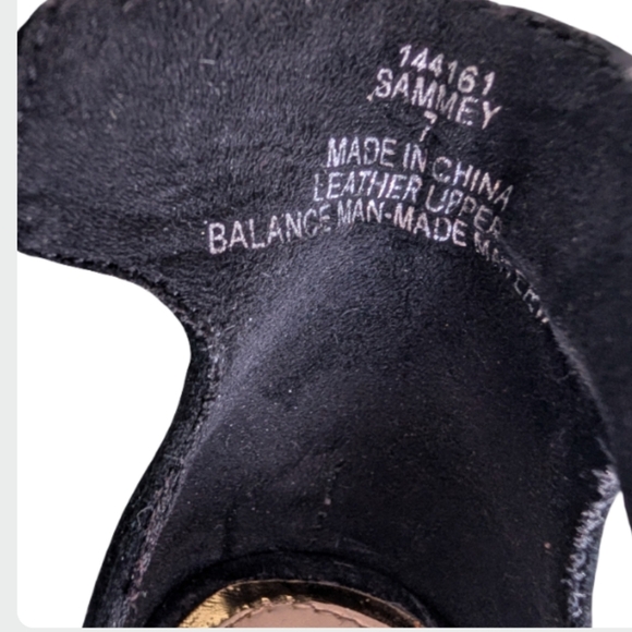 Michael By Michael Shannon Sammey Black Suede Block Heel Sandals Size 7 - Picture 11 of 13